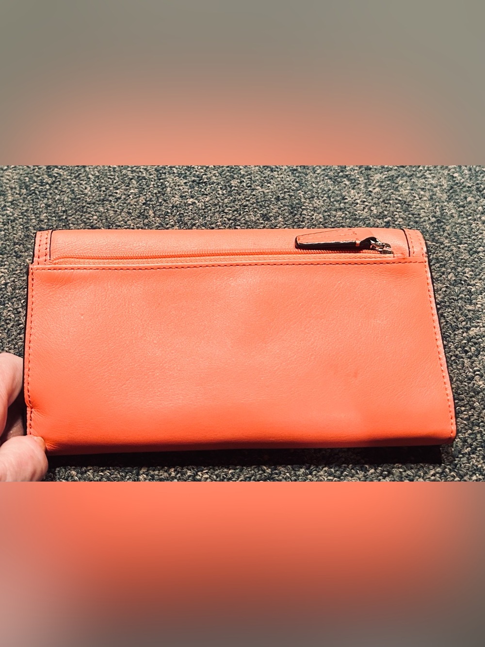 Vintage Coach Crossbody Shoulder Bag in Caramel and Coral AND Coach Coral Wallet - Picture 14 of 15